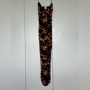 AFRM Alicia Hardware Ruched Midi Dress. Size Medium. Worn once.